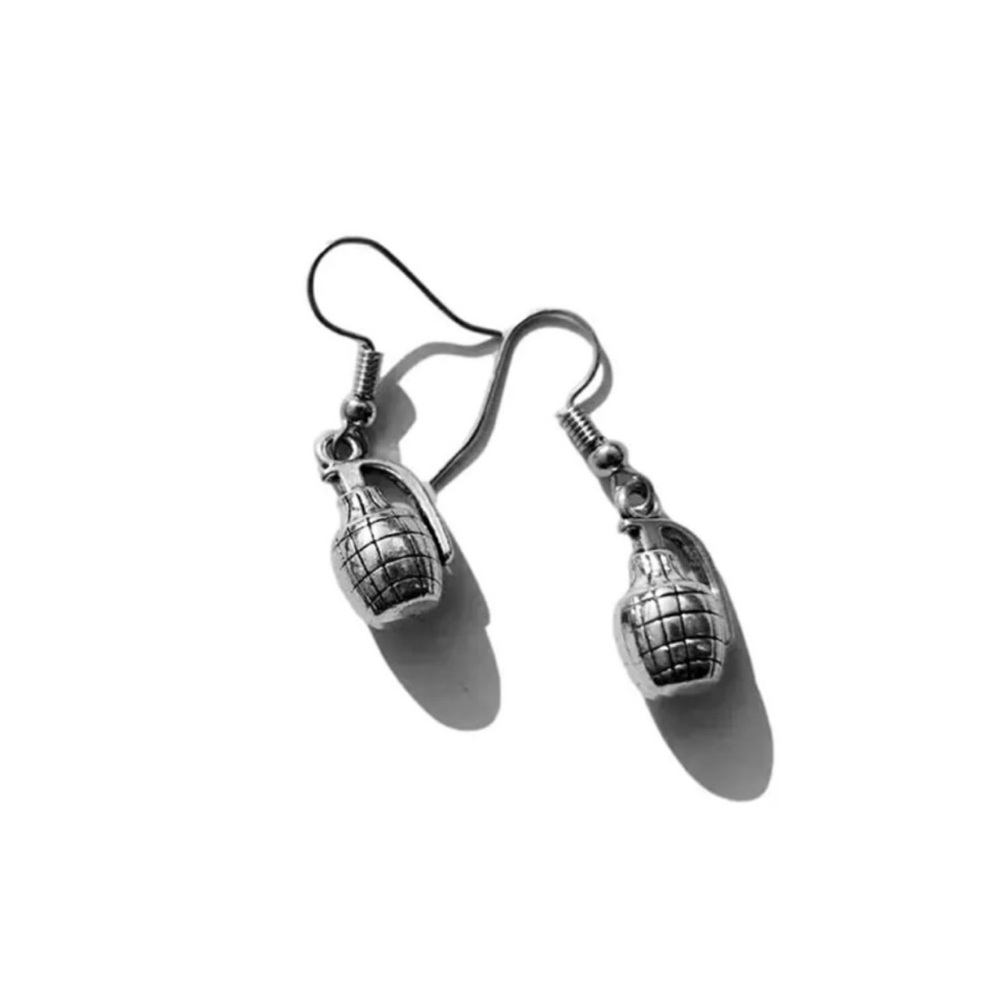 New silver earrings